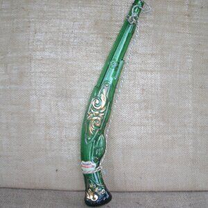 Vintage Barsottini Green Glass Pistol Wine Bottle Italy
